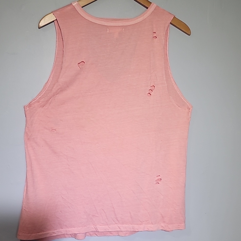 Abound Corral Pink Distressed Tank Top - Picture 3 of 8